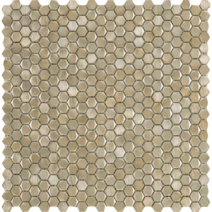Mozaïek Hexagon Colonial Gravity Gold 10mm op matje